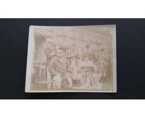 CRICKET, original sepia photo, showing part of South team at Hastings Cricket Festival, September 1894, inc. Walter Read, Her