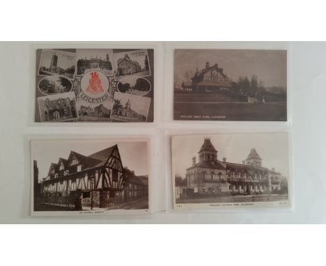 POSTCARDS, Leicester, topographical selection, inc. Western Park, St Margaret's Church, The Bedford Hotel, Market Square, Ass