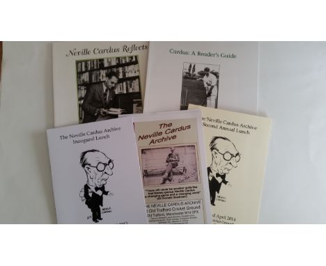 CRICKET, Neville Cardus Archive, inc. all five volumes (each LE); Lunch Menus 2013 &amp; 2014, leaflet etc., EX, 9