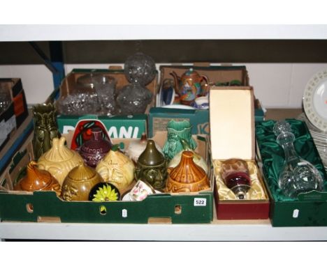 THREE BOXES AND LOOSE CERAMICS AND GLASS, to include boxed wedgwood glass goblet '25th Anniversary Conquest of Everest', No.1