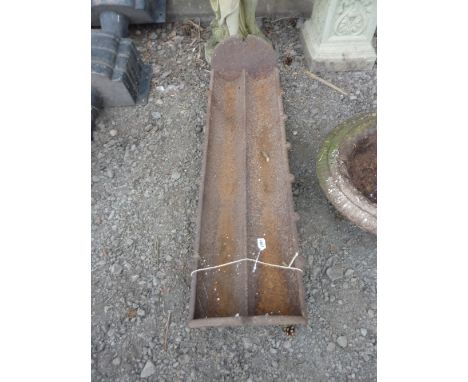A CAST IRON PIG TROUGH (sd), approximate length 110cm