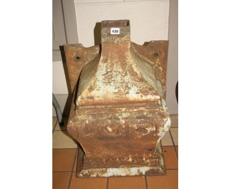A CAST IRON WATER HOPPER, dated 1907