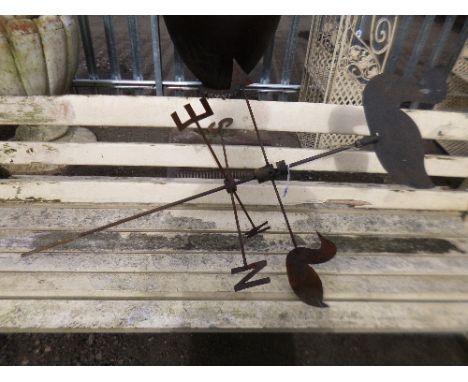 A MODERN METAL WEATHER VANE, with 'Duck' finial