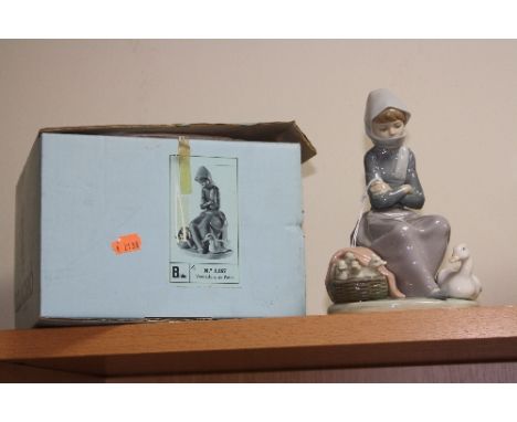 A BOXED LLADRO FIGURE GROUP, girl selling ducks 'Vendedora De Patos' No.1267