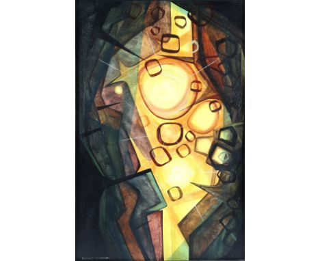 Ronald Smoothey, 'Light Forms', signed, oil on board, 88cm x 57cm