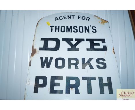 A Agent of Thompsons double sided enamel sign