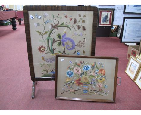 Fire screen having Tapestry Inset Panel, similar tray.
