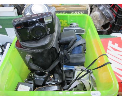 Zeiss Ikon Camera, Carl Zeiss Vario-Tessar Super Steady Shot Handycam, Canon Power Shot G3, other cameras:- One Box.