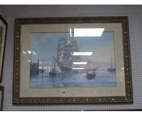 Montague Dawson, Maritime print, 48 x 73cm.