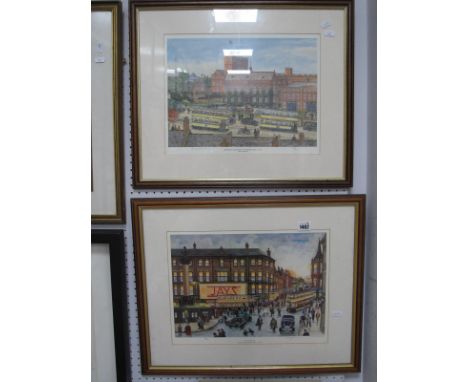 Terry Gorman (Sheffield Artist) 'Sheffield University' and 'Moorhead' limited edition colour prints of 500, both signed. (2).