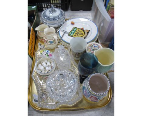 Honiton, Poole, Sylvac, glassware, etc:- One Tray.