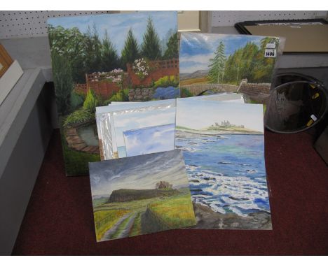 A Collection of Marjorie Toward, oil painting, watercolours etc (Marjorie Toward was a member of Sheffield Hallam Art Group)