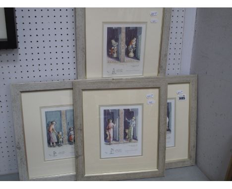 Margaret Clarkson Signed Limited Edition 39/500 Prints, Round the Bend - Small Talk, Eyes Down, Ebb flow, signed bottom right