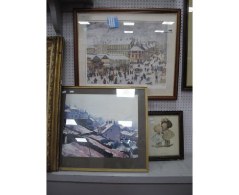 Terry Gorman Signed Limited Edition Print, Rag and Tag Market, Dixon Lane, signed bottom right. Peter Brook print of Holmfirt