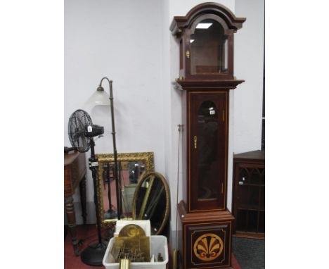 A Kit Made Grandfather Musical Clock, with clock case, dial, pendulum, three brass weights.