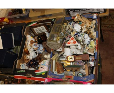 TWO TRAYS OF CERAMIC ORNAMENTS TO INC USSR TIGER CUB