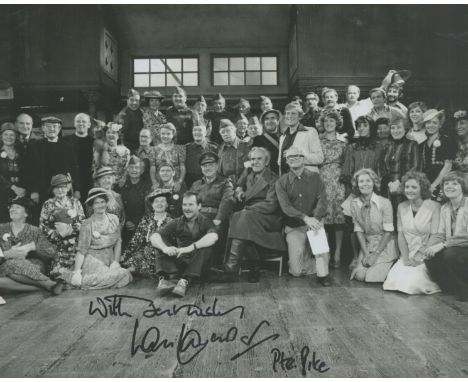 Dads Army Ian Lavender signed 10 x 8 inch b/w cast photo. Good condition. All autographs are genuine hand signed and come wit