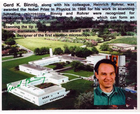 Gerd K Binnig signature piece. Good condition. All autographs are genuine hand signed and come with a Certificate of Authenti