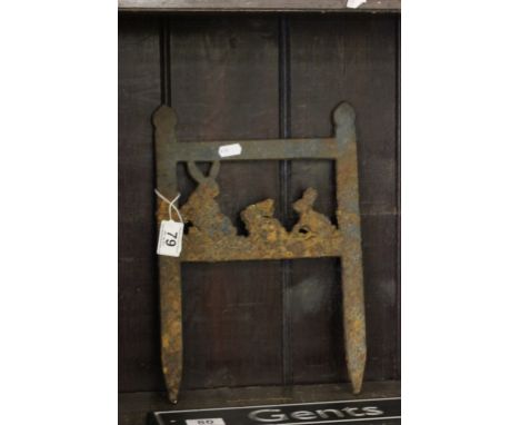 Vintage Iron Footscraper with Rabbit design