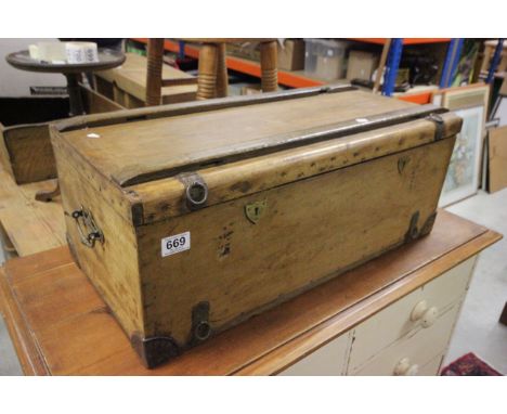 Victorian Pine Travelling Trunk