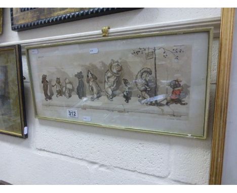 A Boris O'Klein signed print of the "dirty dogs of Paris"