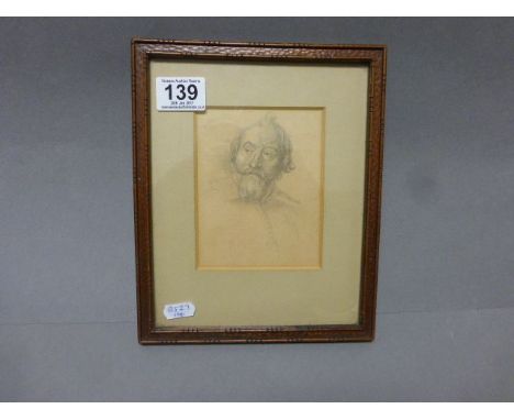 Pencil portrait of a bearded 17C gent