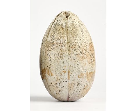 ALAN WALLWORK, (BRITISH, 1931-2013), Seed pod, incised marks for AW, pale celadon glazed pottery, 17.5cm highCondition Report