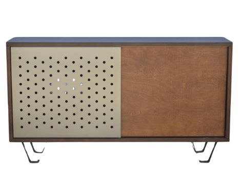 VERY GOOD AND PROPER, a Sled sideboard, grey colourway, 79cm high x 140cm wide x 36cm deep