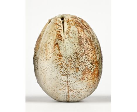 ALAN WALLWORK, (BRITISH, 1931-2013), Seed pod, incised marks for AW, iron red and glazed pottery, 13.5cm highCondition Report