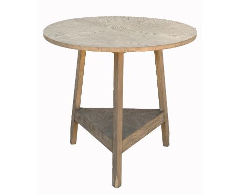 JULIAN CHICHESTER, Cricket table, Limed oak, 75.5cm high x 80cm diameterCondition Report:  Good condition, some minor wear to