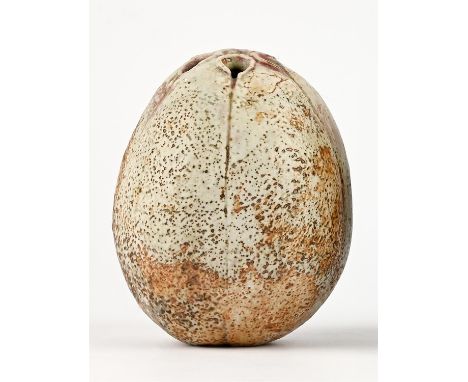 ALAN WALLWORK, (BRITISH, 1931-2013), Seed pod, incised marks for AW, iron red and glazed pottery, 11.5cm highCondition Report