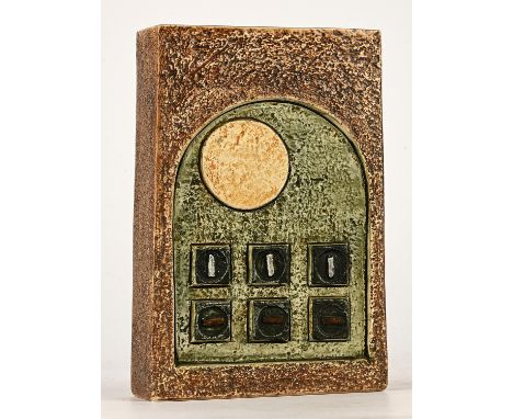 ALISON BRIGDEN (BRITISH, NEWLYN 1977-1983), a rectangular vase, 17cm high x 11cm wide x 4.7cm deepCondition Report:  good con