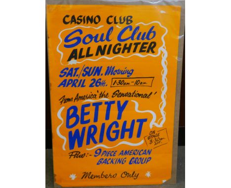 A Northern Soul Betty Wright Wigan Casino poster 