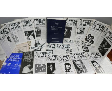 Blues music, first to final issue of Pickin' The Blues 1-25 and one volume Blues Records 1943-1970 A-K