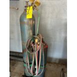 Lot - Oxygen & Aceteleyne Tank, Torch, Tip & Gauge