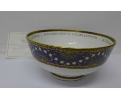 A Spode The Millennium Achievements Bowl, with certificate