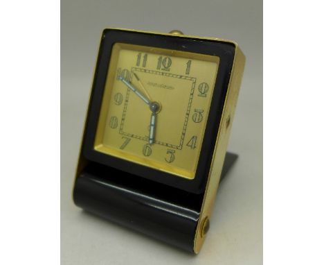 A Jaeger LeCoultre travel timepiece with alarm, alarm a/f