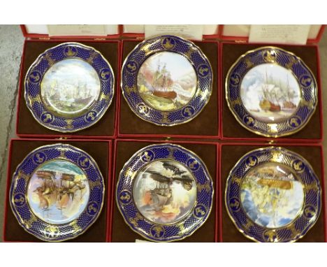 Six Spode Maritime England limited edition plates, boxed