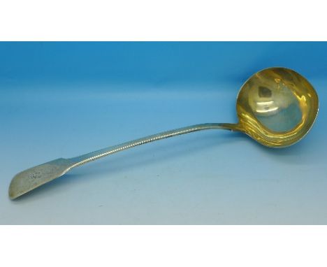 A George III silver ladle, London 1806, 167g