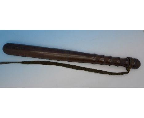 A truncheon with various marks and Broad Arrow mark