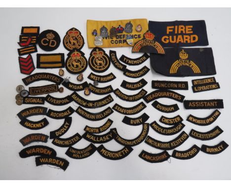 Selection of ARP and Civil Defence Badgesincluding 3 x KC silver ARP lapel badges .. White  metal KC ARP lapel badge ... Chro