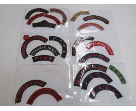 Selection of Indian Shoulder Titlesembroidery examples include 16 Punjab Regiment ... 15th Ludhiana Sikhs ... Frontier Force 