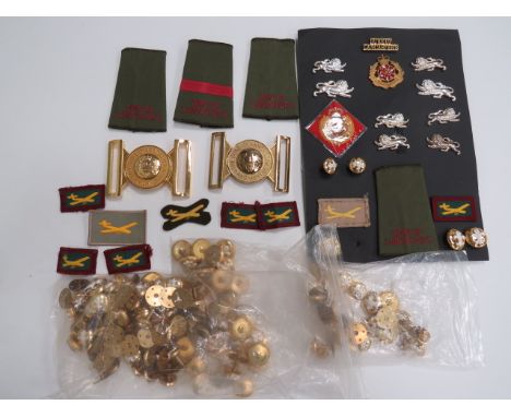 Good Selection of Duke of Lancaster’s Regiment Badgesincluding QC gilt and enamel cap badge ... QC bullion embroidery beret b