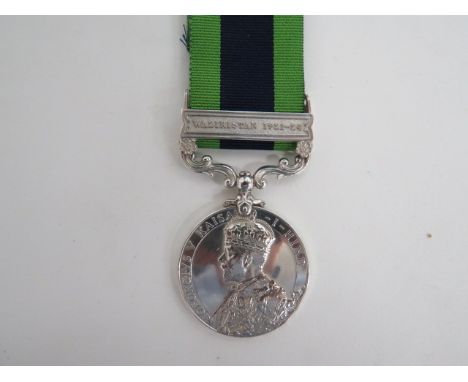 Welch Regiment IGS With Bar Waziristan 1921-24King George V example with bar “Waziristan 1921-24”.  Named to “3951740 Pte A A