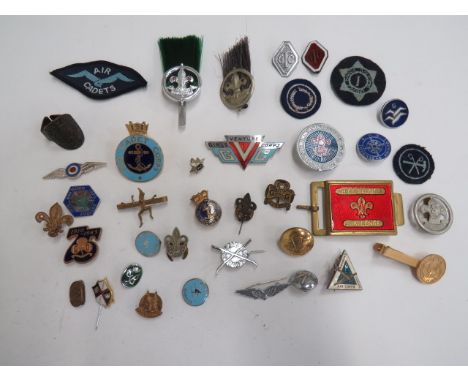 Selection of Boy and Girl Association Badgesbadges include white metal and enamel Women’s Junior Air Corps ... Chrome and ena