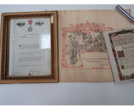 WW1 County of Flint Memorial Certificatecoloured certificate 1914-1919 in memory of “42989 Cpl R P Evans Royal Field Artiller