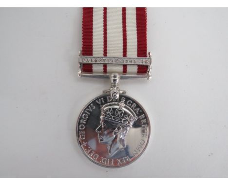 Naval General Service With Bar Palestine 1945-48King George VI example with single bar “Palestine 1945-48”.  Named to “D/JX 5