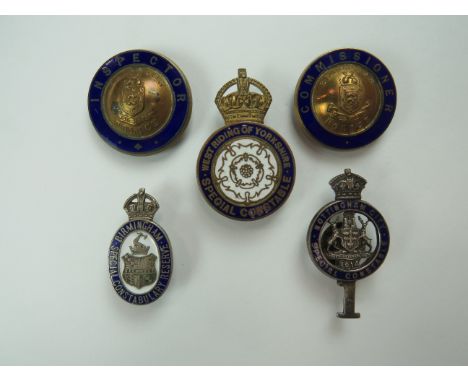 Good Selection of Special Constable Lapel Badgesconsisting KC gilt and enamel West Riding of Yorkshire Special Constable ... 