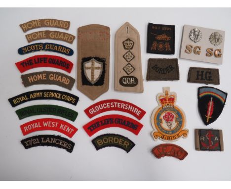 Small Selection of Shoulder Titles and Formation Badgestitles include bullion embroidery SEAC ... Embroidery HG slip on ... P