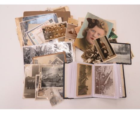 Quantity of WW2 Military Photograph Cardsgood mixed selection of Army Personnel including ATS ... RM ... RWF Officer in Seafo